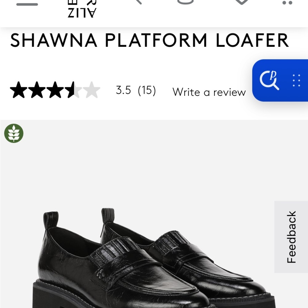 Naturalizer Black Platform Loafers